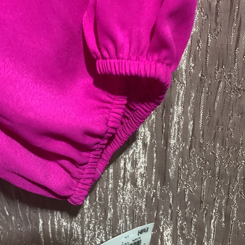 INC International Concepts Top Blouse 2X NWT Pink/Purple/Magenta Flame Stretchy - Picture 8 of 16
